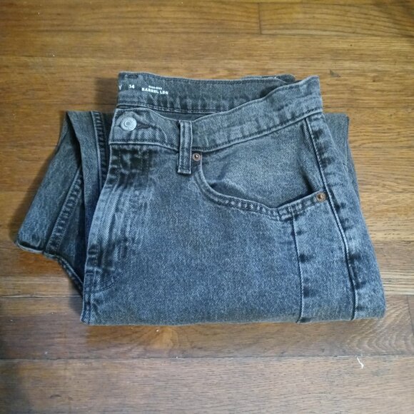 OLD NAVY high rise barrel leg jeans in graphite (sz14) - Picture 12 of 12